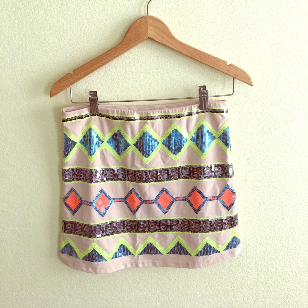 Cotton Sequined Skirt