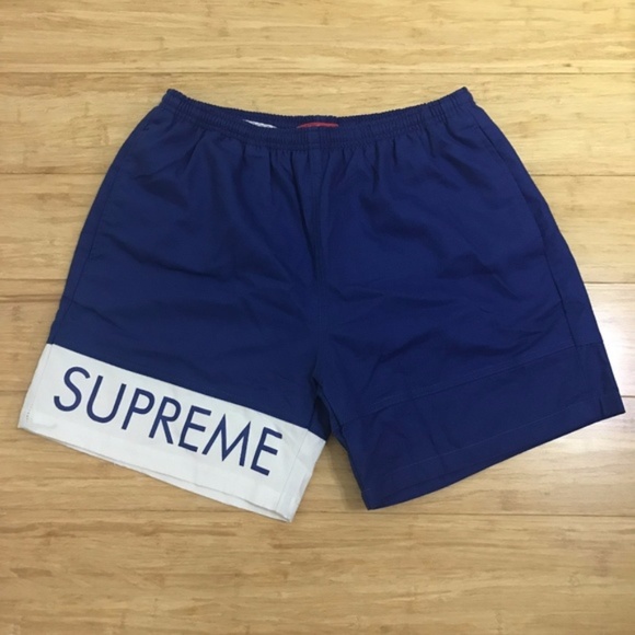 SUPREME SS16 BANNER WATER SHORTS SWIM TRUNK SIZE M - Picture 1 of 5