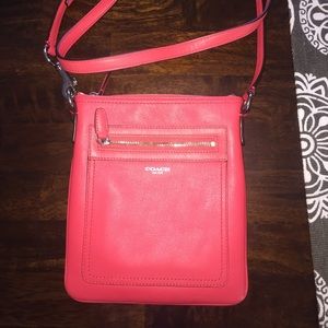Red coach crossbody purse