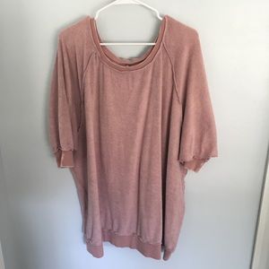 Free People Pink Lounge Sweatshirt