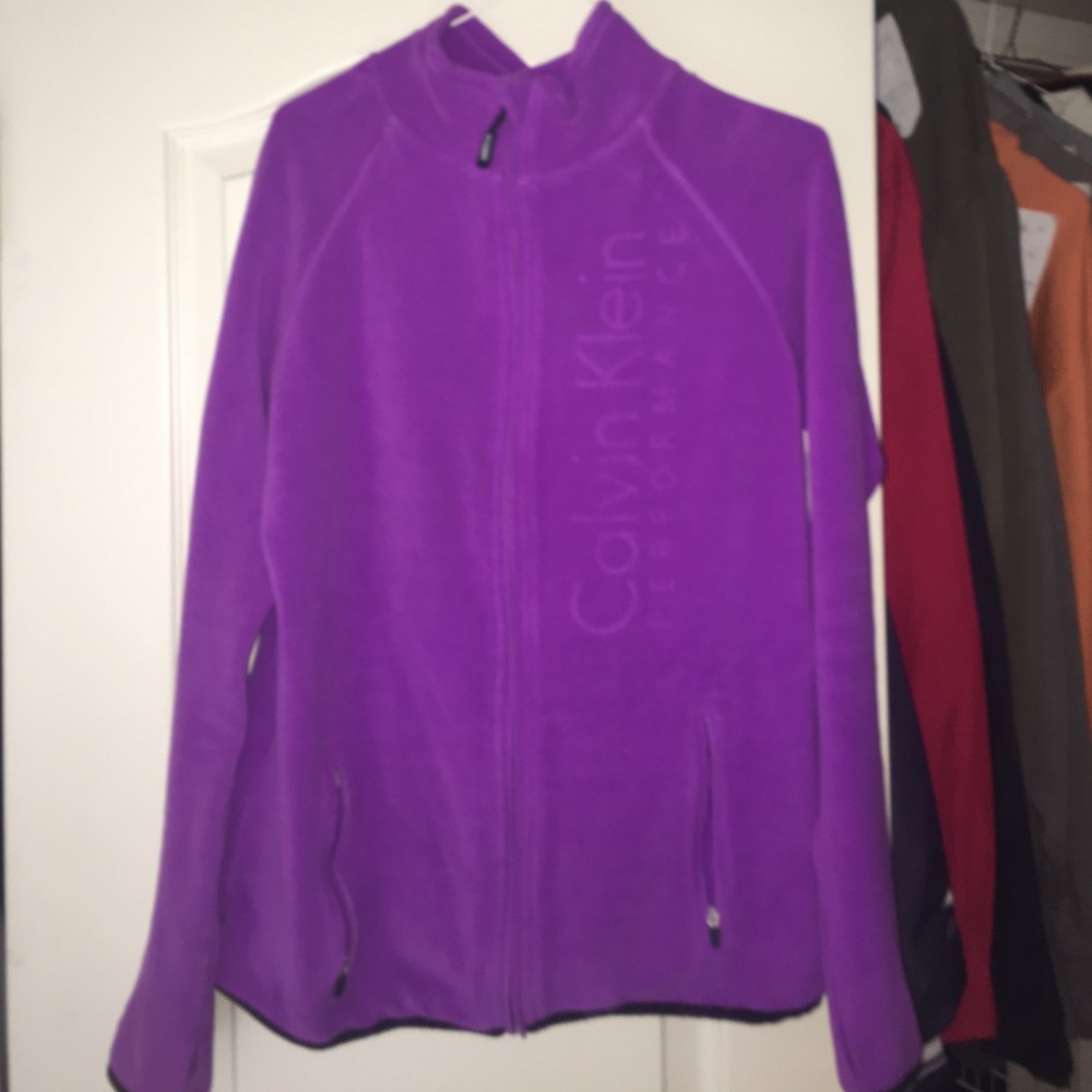 Calvin Klein purple zip up