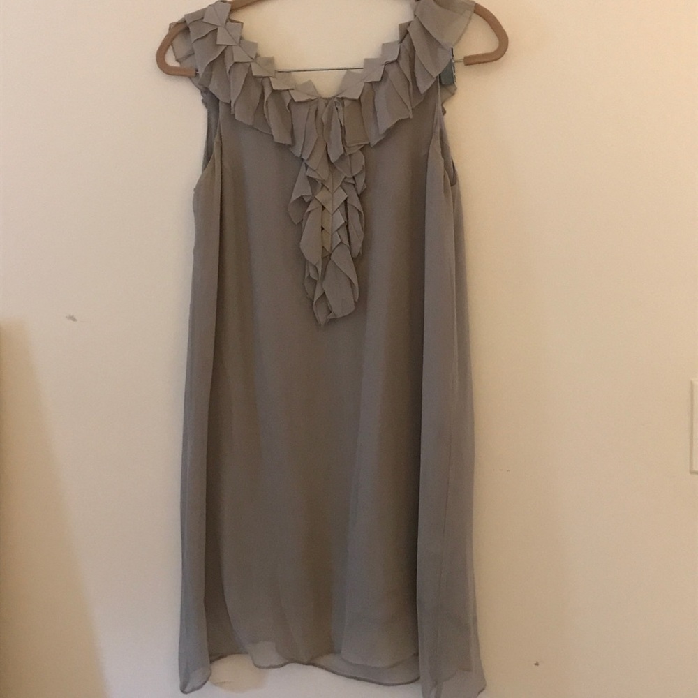 Grey shift dress chiffon