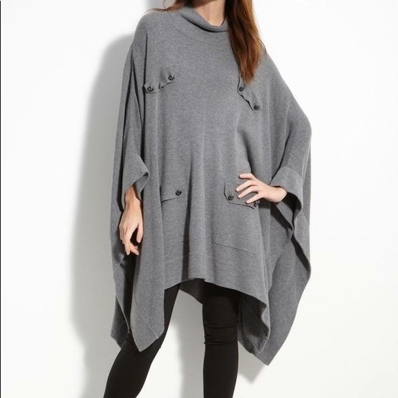 Vince Camuto Sweaters - {Vince Camuto} gray heavy poncho