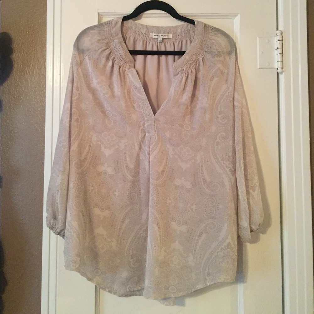 Grey Chiffon Blouse with built in Liner