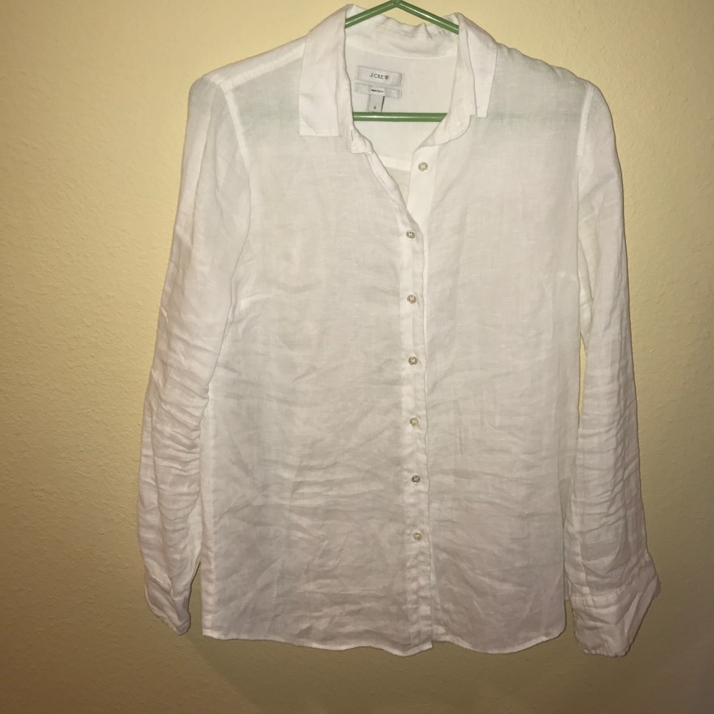 White j.crew button down