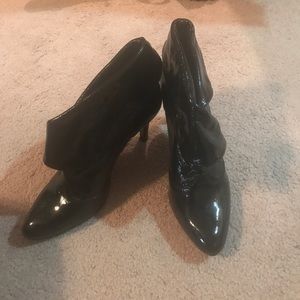 Gianni Bini Black Patent Booties