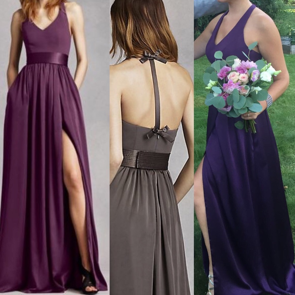 ⏱NWT Vera Wang Halter bridesmaid slit dress, 10-12