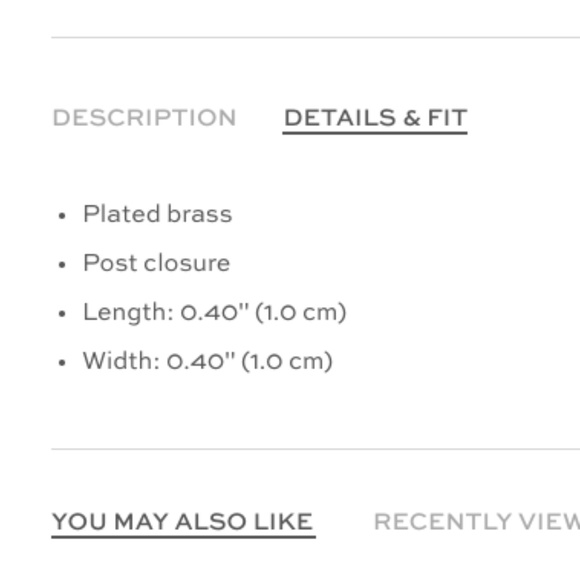 TORY BURCH Gold LOGO STUD EARRING - Picture 6 of 7