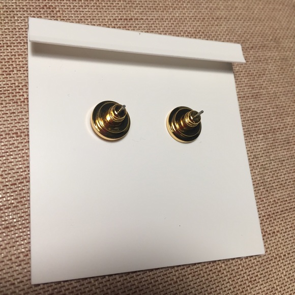 TORY BURCH Gold LOGO STUD EARRING - Picture 4 of 7
