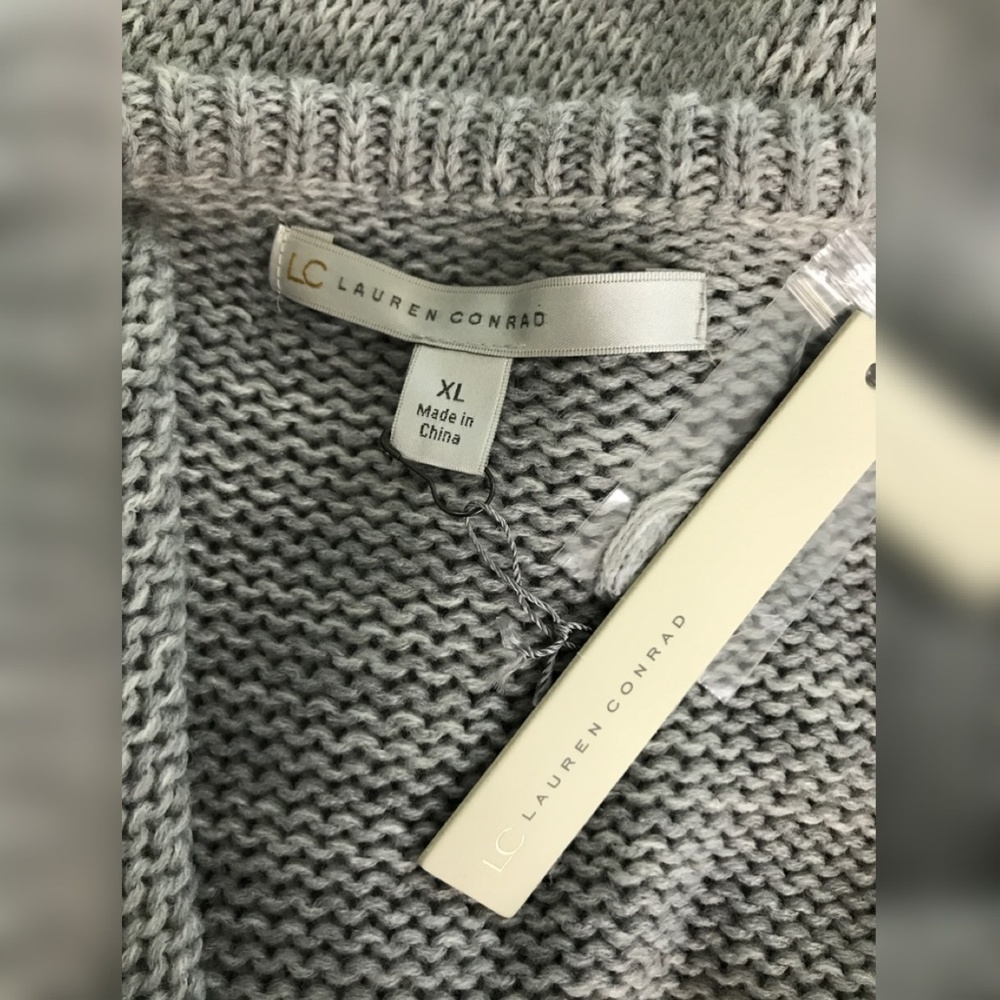 LC Lauren Conrad Cable Knit Ruffle Sweater - Picture 6 of 6