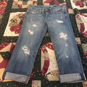 American Eagle boy fit crop jeans size 4