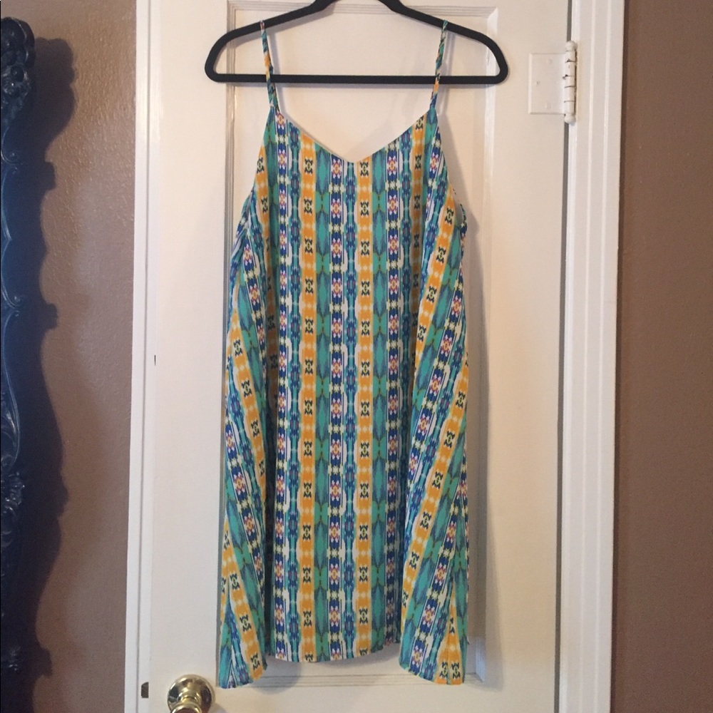 Patterned Strappy Chiffon Sundress