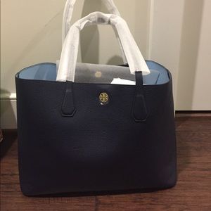 NWT Tory Burch Perry Tote in Navy Blue
