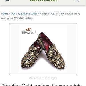 Piergitar Black & Gold Men Loafers