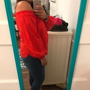 J Crew off the shoulder shirt