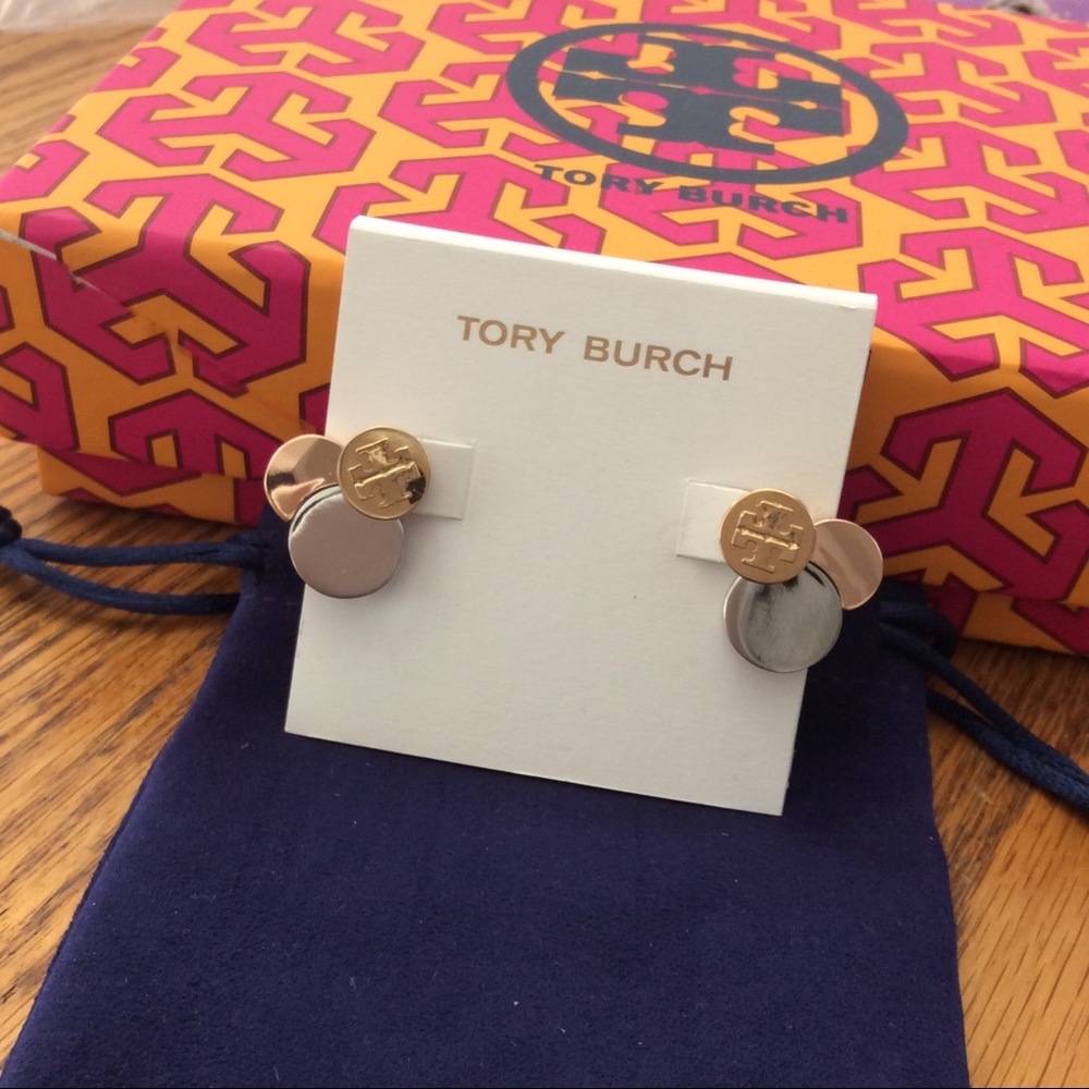 ❌SOLD OUT❌TORY BURCH Circle Cluster Ear Jackets - Picture 3 of 6