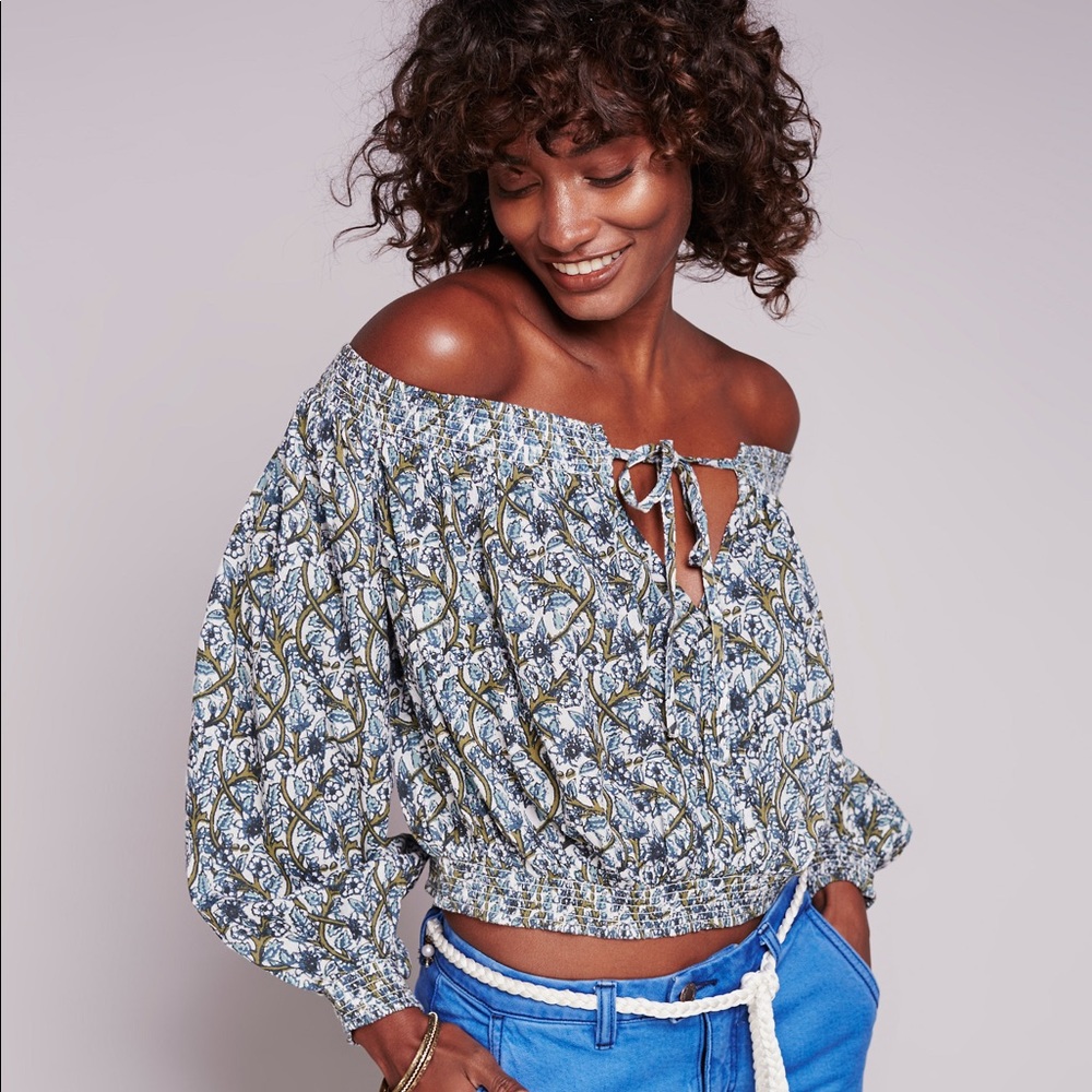 Free People Anything Goes Off Shoulder Top