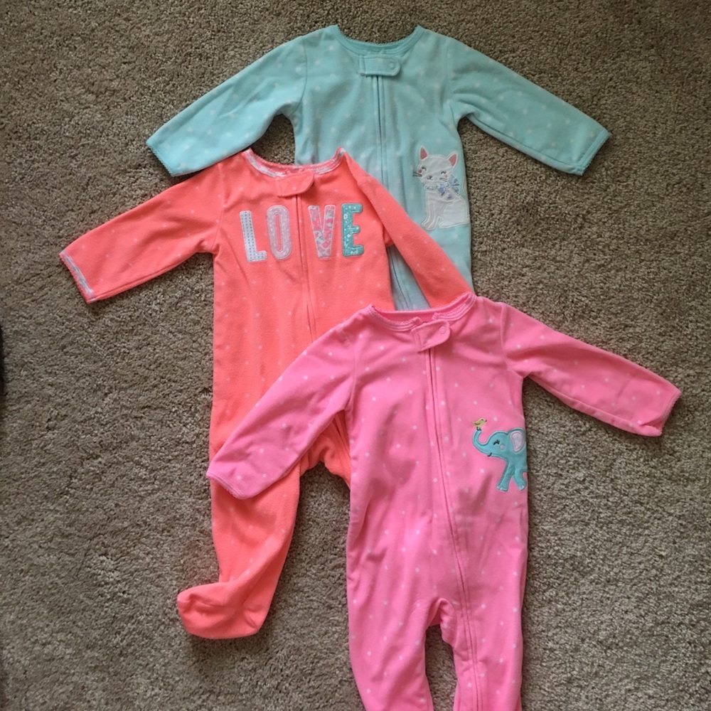 Carter's Baby girl fleece sleepers