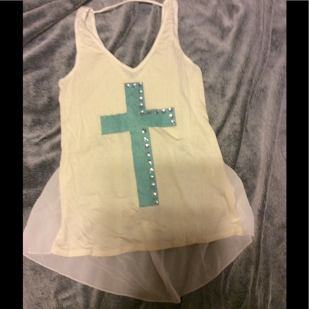 Hi lo tank with sheer back