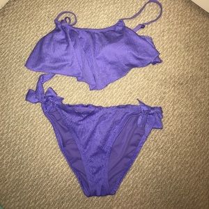Purple bathing suit bikini set