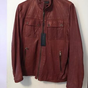 New Andrew Marc moto rally leather jacket.