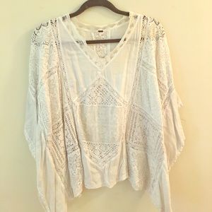 FreePeople lace poncho top