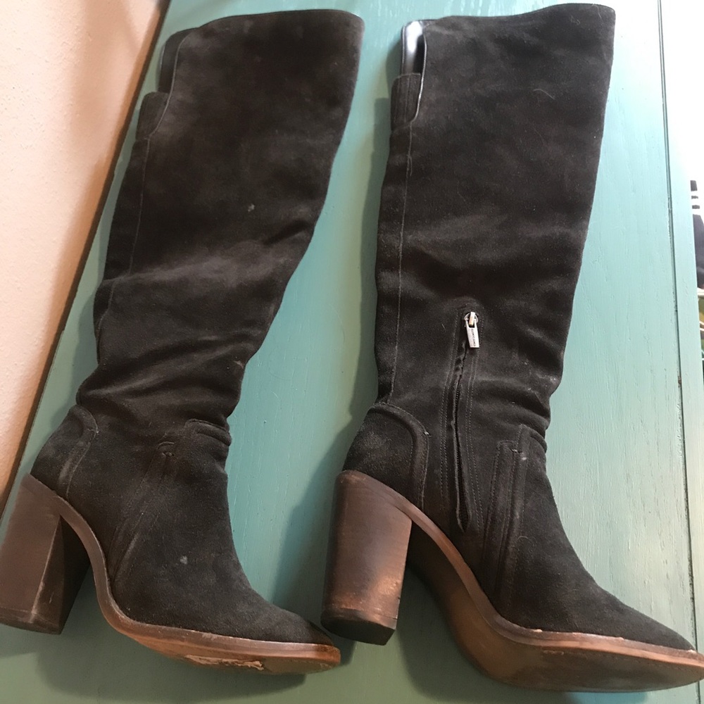 Grey Vince Camuto over the knee boots