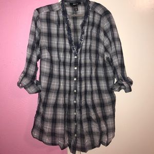 style and co button down top