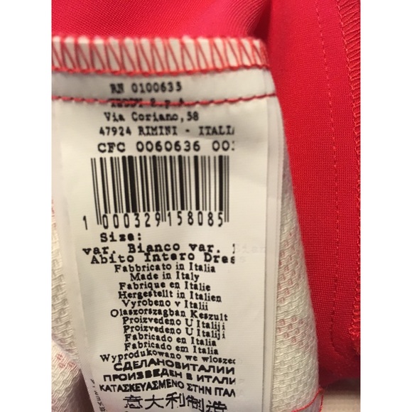 Rinascimento red dress with bow &key Large - Picture 4 of 7