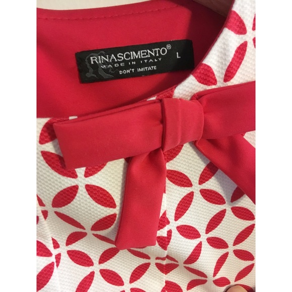 Rinascimento red dress with bow &key Large - Picture 5 of 7