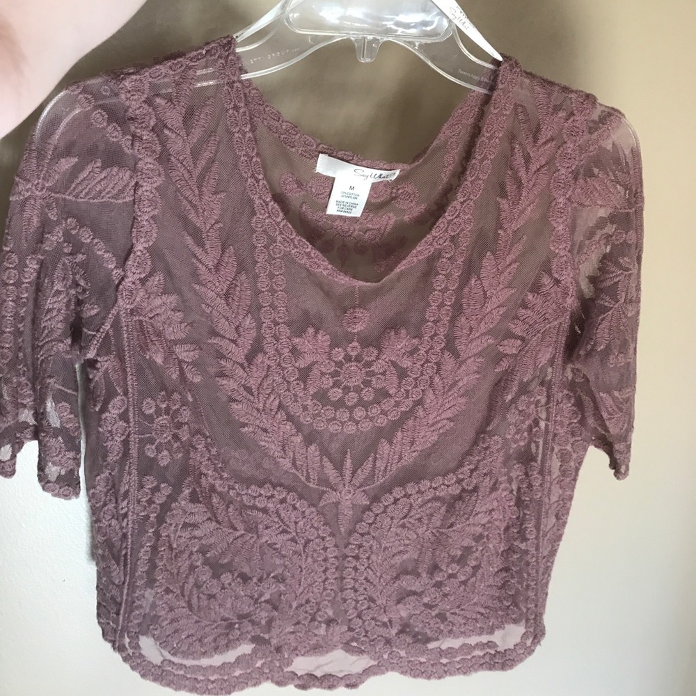 Mauve Lace Top