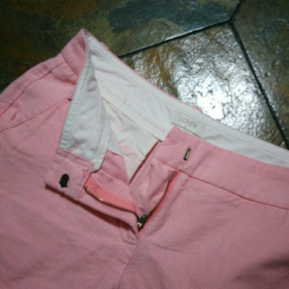 Womens J. Crew Pink Chino Shorts Size 4 EUC