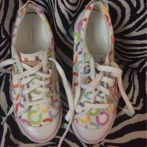 Multi color Coach shoes sz 7 1/2