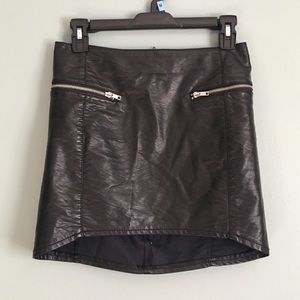 Faux leather H&M skirt