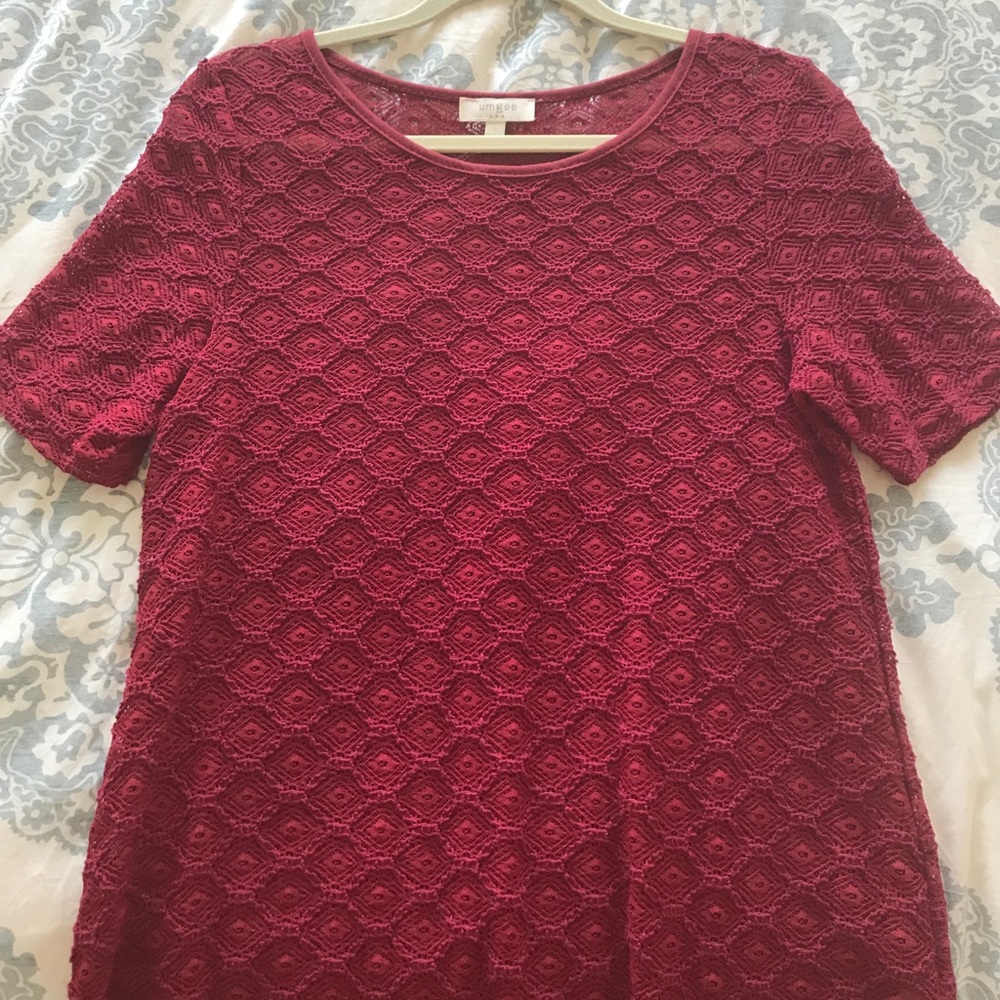 Cranberry Lace Top ❤️