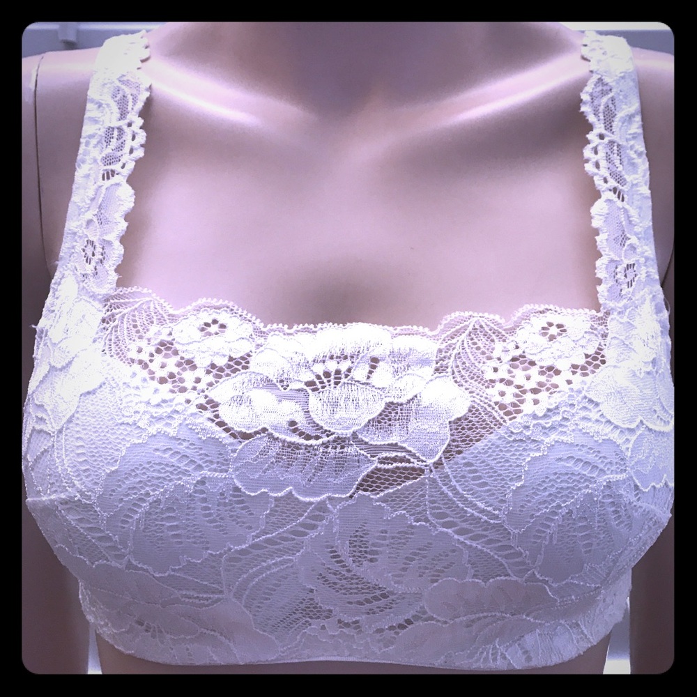 Pretty Ivory Lace Camisole Bra