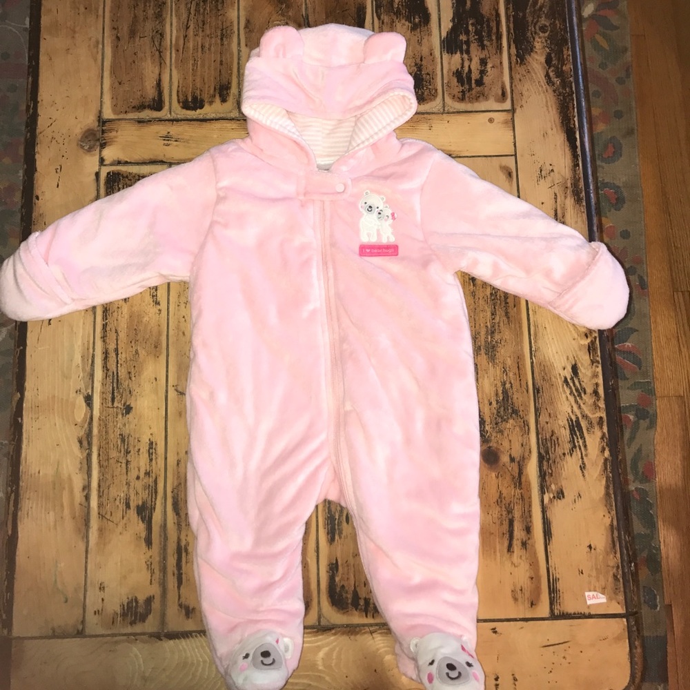 Carters "Just One You" Pink Fleece Bodysuit 9M