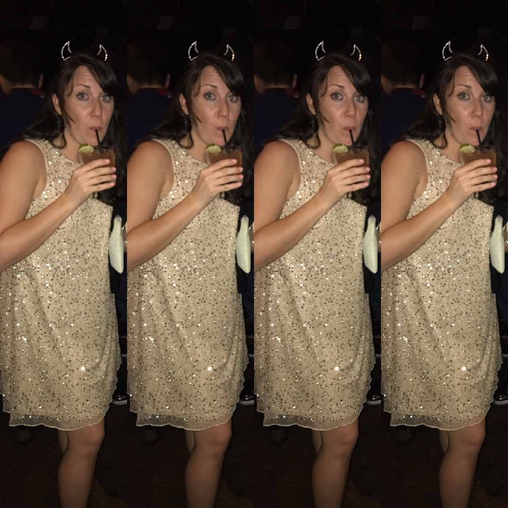 Gianni Bini Beaded Trapeze Dress