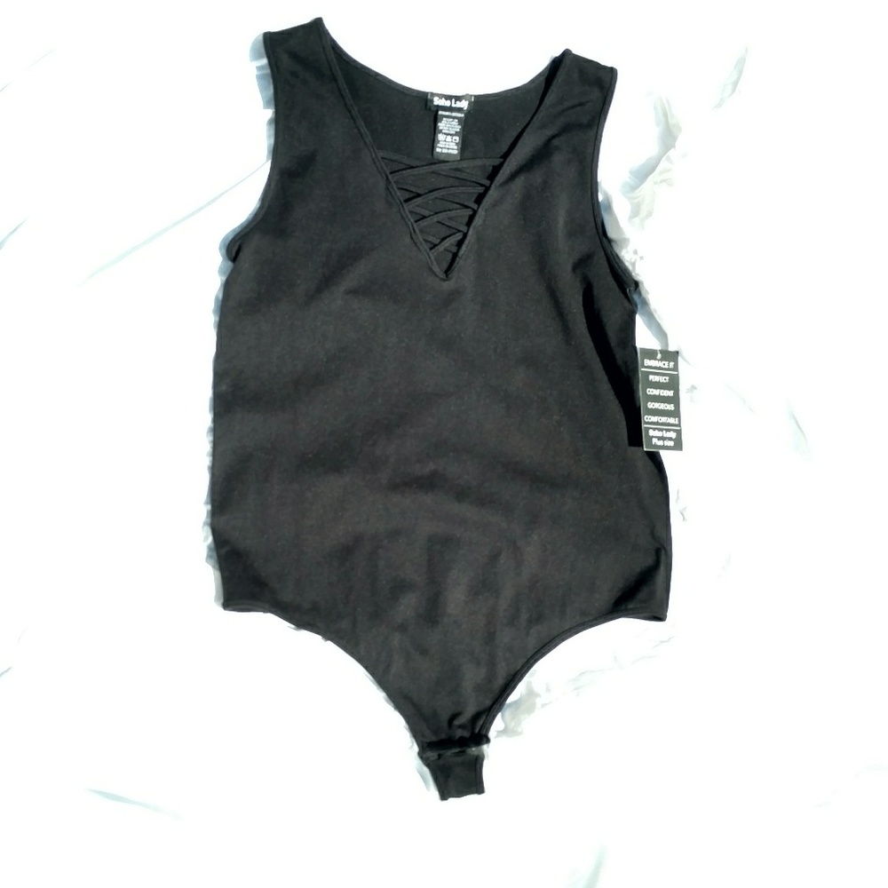 NWT Plus Size Black Bodysuit
