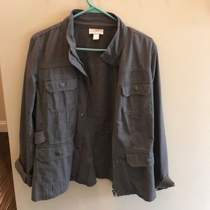 LOFT /Field Jacket/ Medium/ Green Gray