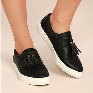 Black Slip-On Sneakers