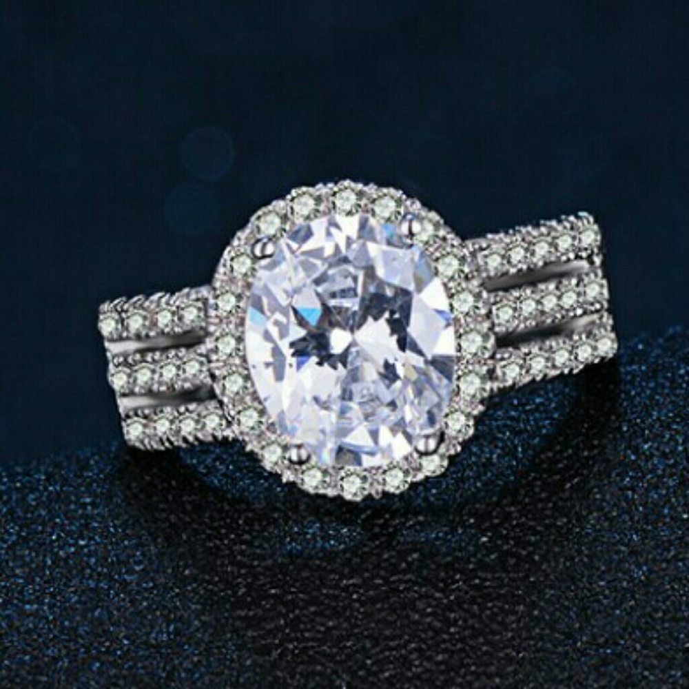 Sterling Silver Swarovski Crystal Ring
