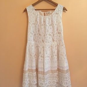 Women's Cream Lace Dress