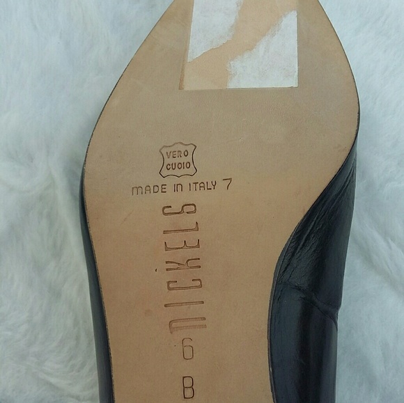 NWOT Nickels Italy Black Vintage Pumps - Picture 4 of 4
