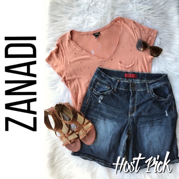 Zanadi Pants - 🔸🎉HP🎉 Distressed Stretch Denim Shorts 16