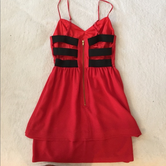 Bebe red cocktail dress - Picture 2 of 3