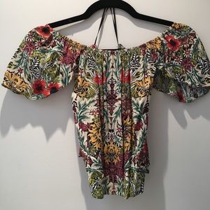 Topshop | OFTS Tropical Print Top | Size 6