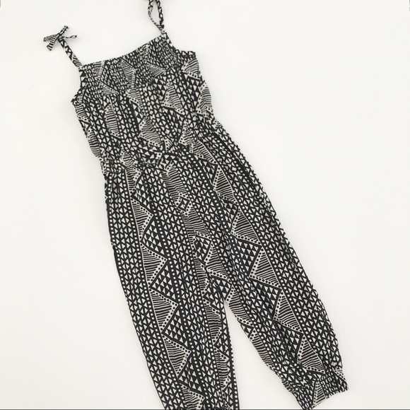 Other - 🎉SOLD🎉Blue Zoo black and white printed Romper