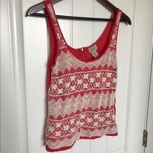 Eyelash lace tank