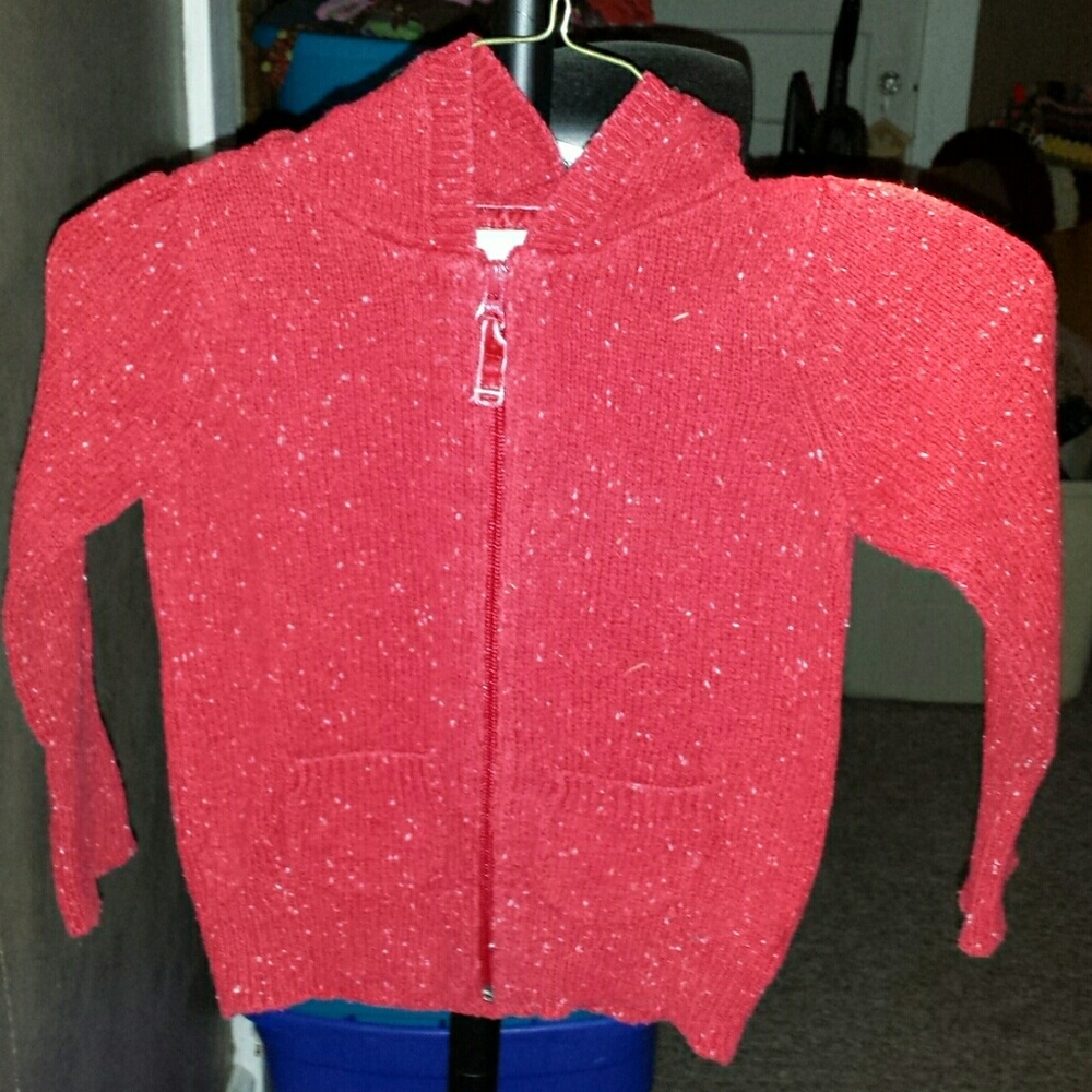 Girls hooded zip up sweater - Picture 1 of 1